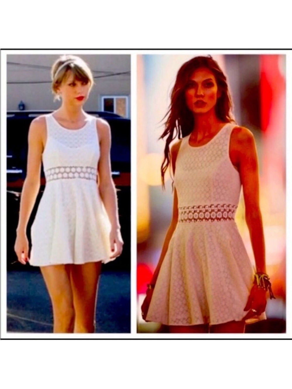 Free People Taylor Swift Daisy Lace Cutout Lattice Skater
Dress